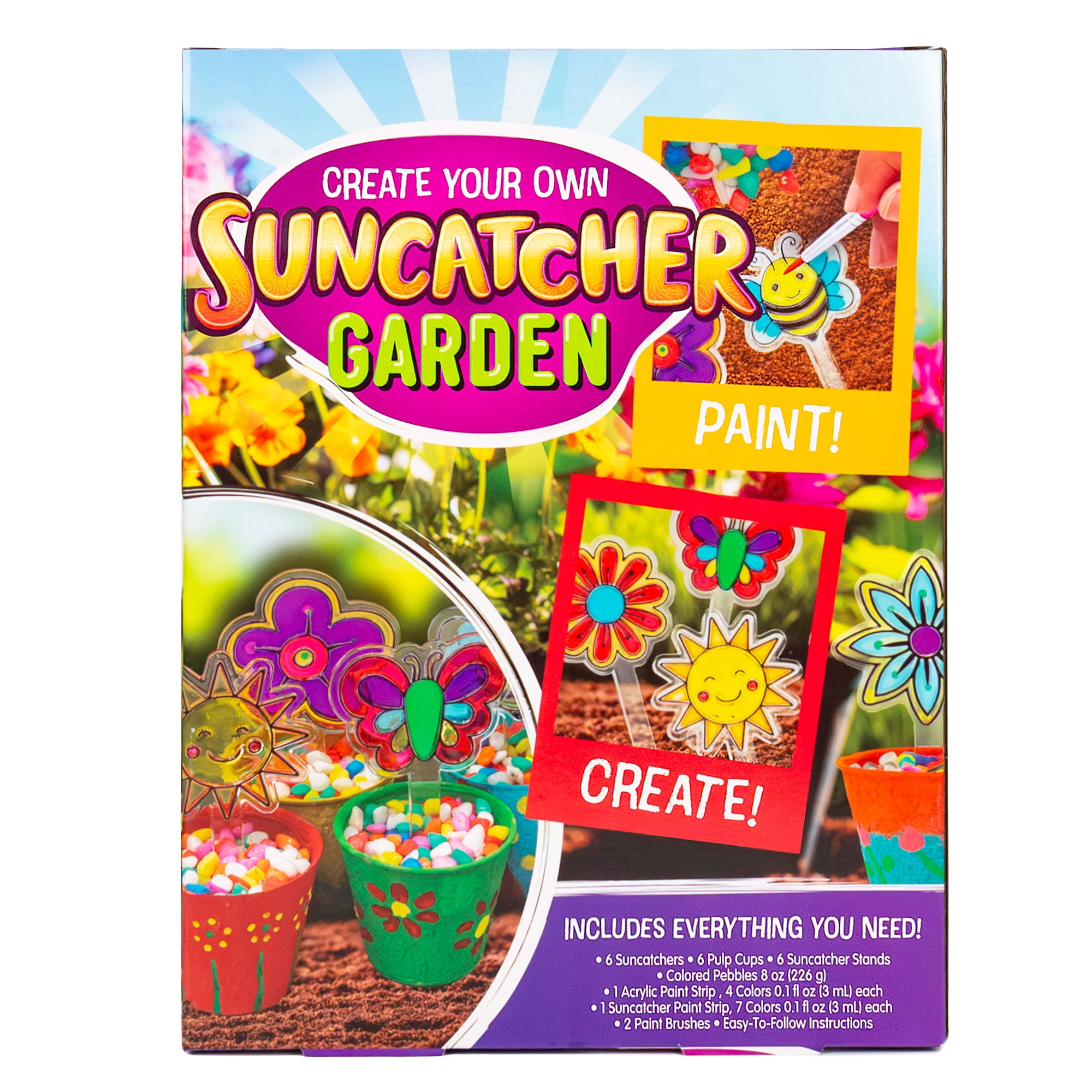 Made By Me Suncatcher Garden Kit, DIY Craft for Kids 6+, Paint
