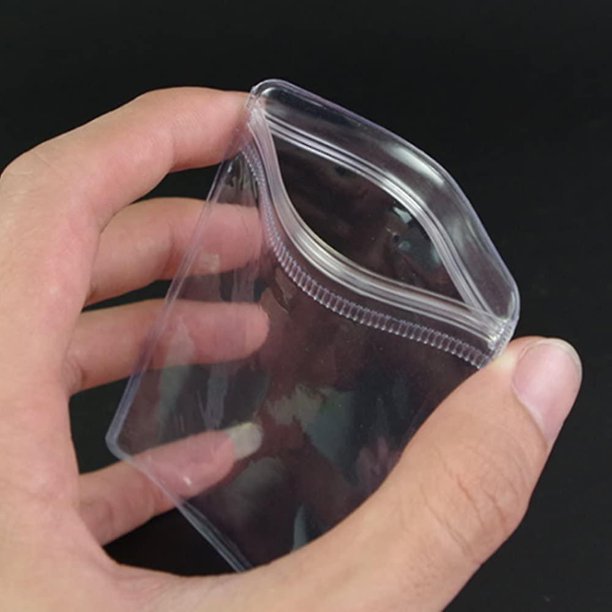 Paquete de plástico autosellado Bolsas con cierre de cremallera Pvc transparente Anillos de joyería antideslustre Pendientes Bolsa de almacenamiento de embalaje para cremallera Cer