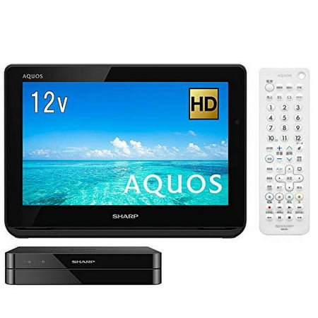 Sharp Portable LCD TV HDTV Waterproof Wireless Design AQUOS Black 12V Type 2T-C12AF-B