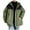 Green, variant on IYTR Winter Coats for Men Three In One Warm Coats Waterproof Hooded Down Jacket Long Sleeve Outdoor Thermal Outwear (Green,XXXL)