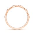 thumbnail image 2 of Angara Lab Grown Bezel Set Diamond Ivy Scroll Half Eternity Ring for Women in 14K Rose Gold (Size-1.7mm | 0.13 ct) | April Birthstone Jewelry for Her | Lab-Grown Diamond Engagement Rings, 2 of 8