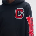 thumbnail image 6 of Fanatics Black Kansas City Chiefs IconicFleece Letterman Hoodie, 6 of 7