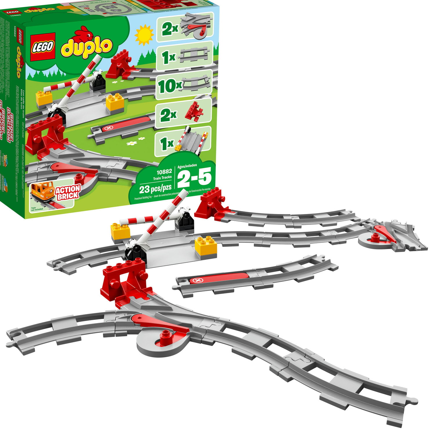 Lego® train rails RC chemin de fer voie ferrée 7896 7499 60205 rails droits