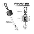 thumbnail image 2 of 2 Pack Porte-Clés Rétractable, Porte-Clés en Métal Résistant, Porte-Clés Mousqueton avec Clip Ceinture, 2 of 5