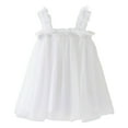 thumbnail image 1 of YOUSNH Robe de Fête Sans Manches en Tulle pour Filles Tout-Petits Robe de Princesse de Danse Vêtements de Carnaval Robes Blanches 3-4 Ans, 1 of 3