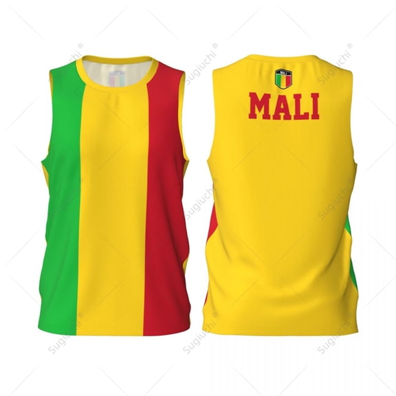 Mali Flag Men Basketball Sports Jersey Running Fitness Multifunction Sleeveless tshirt Exclusive Custom Name Nunber