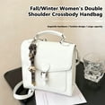 thumbnail image 5 of Arcticwind Shoulder Bag for Women, Women's handbag, Oil wax Leather Shoulder Bag Ladies Crossbody Purse and handbags, Stylish And Versatile, Lightweight Travel Casual Bag, White, 5 of 6