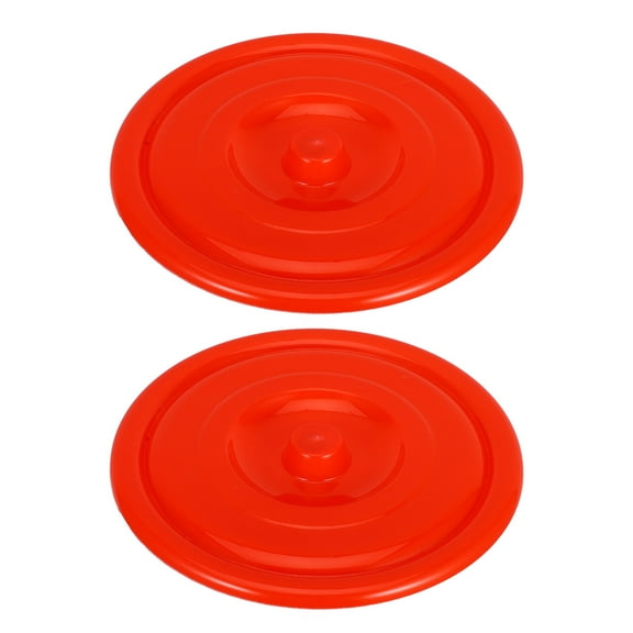 Beaupretty Outdoor Garbage Can Replacement Lid Plastic Red 2Pcs