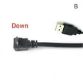 thumbnail image 1 of 90 Degree Angle USB 2.0 A Male to Left Right Micro USB For Phone Cable --us K4T7, 1 of 9