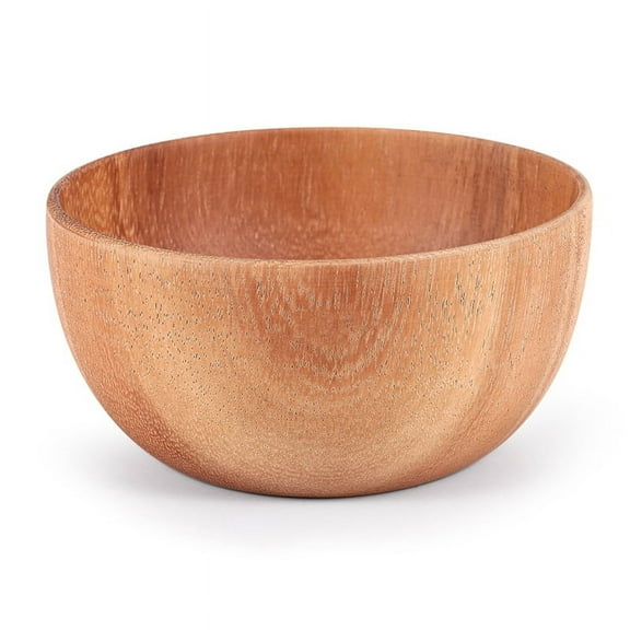Natural Handmade Solid Wooden Bowl, Round Dining Room Bowl, Premium Wooden Kitchen Utensils 13x6cm