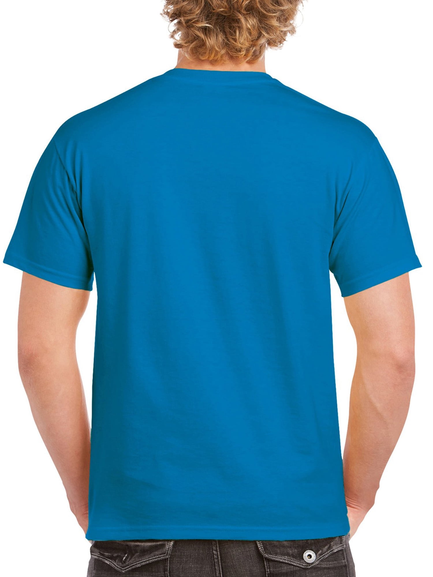 Mens Classic Short Sleeve T-Shirt - Sapphire Blue - Walmart.com