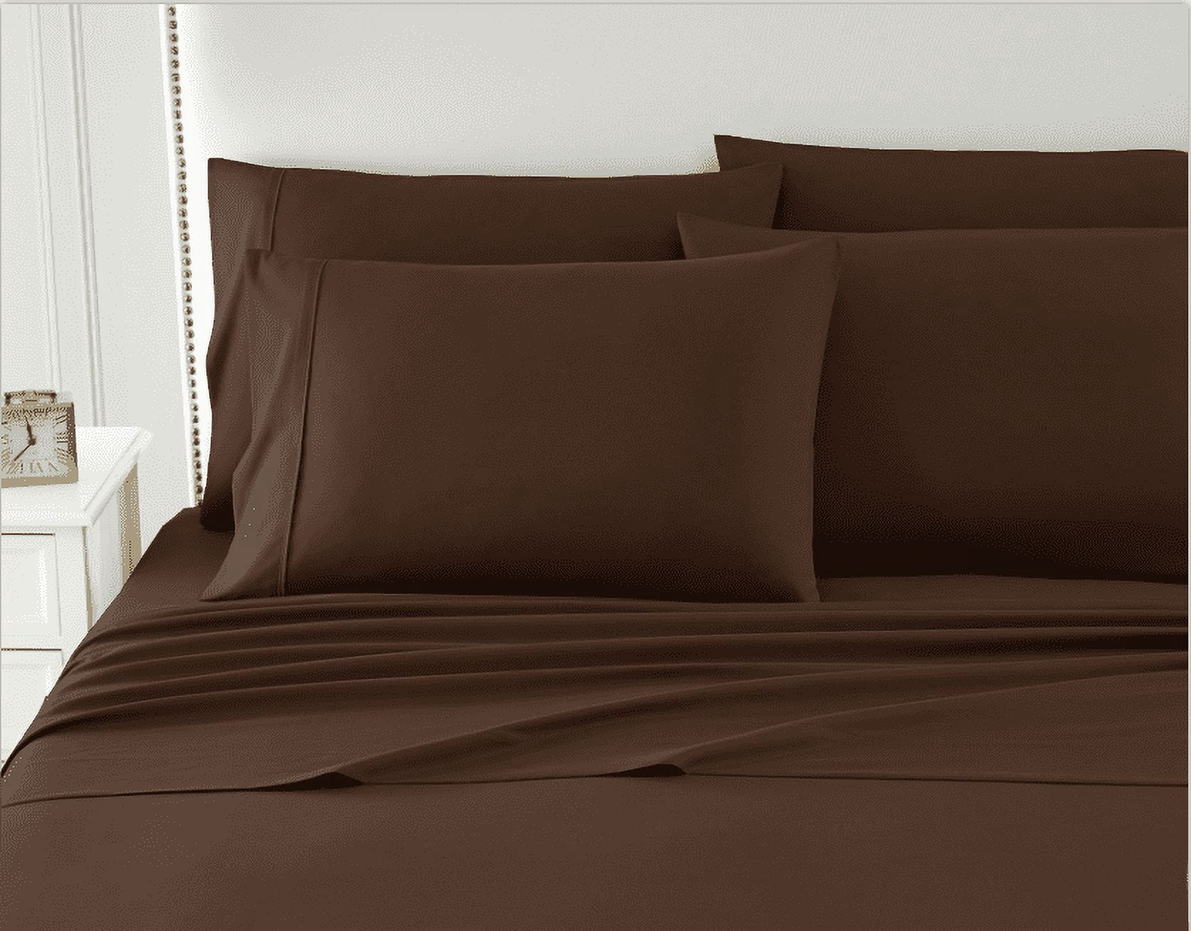 Sweet Home Collection 1500 Series Bed Sheets - Extra Soft Microfiber Deep Pocket 4pc Sheet Set - Brown, Twin