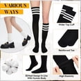 thumbnail image 4 of SHILINLANG Thigh High Socks for Women Striped Knee High Stockings | Womens Thigh High Femboy Socks:Breathable,Soft,Durable,Stretchy,Versatile,Flattering,for Casual,Cheerleader,Cosplay,Party, 4 of 6