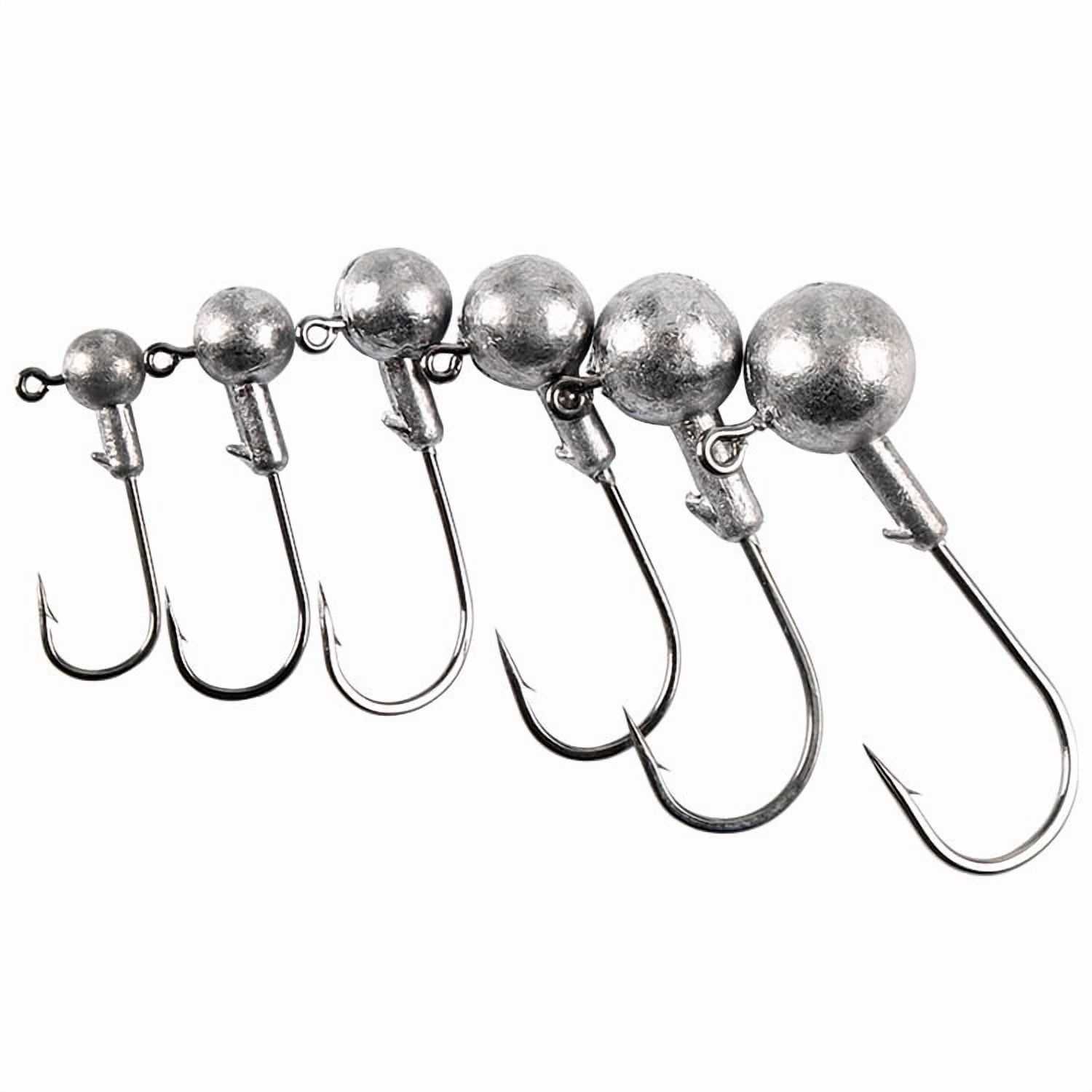 Fishing Lures Jigs Boxed Soft Baits for Bass and Perch, Soft Worms with Spiral Tail, Imitation Bait, Jig Head Hooks