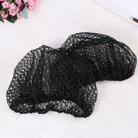 STOBOK 12Pcs Black Elastic Hair Nets Full Coverage Sleeping Caps Comfortable Breathable