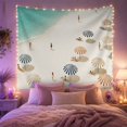 thumbnail image 2 of Ocean Waves Aerial with Down Bright Sunny Beach, Mystical Fantasy for Space Lovers, Galaxy Room Decor, Housewarming Gift, Tapestry Wall Hanging for Bedroom and Dorm, 2 of 7