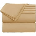 thumbnail image 7 of Hearth & Harbor 6-Piece 1800 Thread Count Camel Microfiber Bed Sheet Set, King – Extra Deep Pocket, 7 of 7