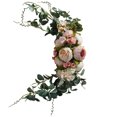 thumbnail image 3 of Guirnalda de flores artificiales para colgar en la puerta de casa, decoración floral, adorno de flores de boda falso, rosa champán Vogacara HA8791-03B, 3 of 6