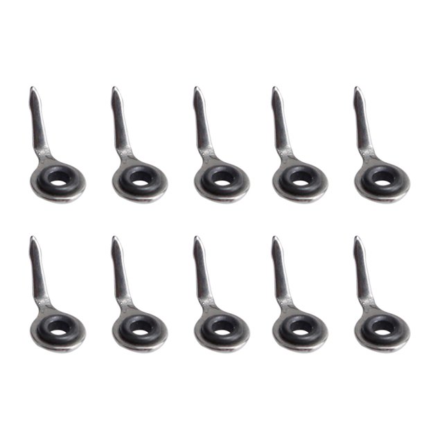 Guías de caña de pescar Sunnimix 10 Piezas de Acero Inoxidable Reparación Blanco 3