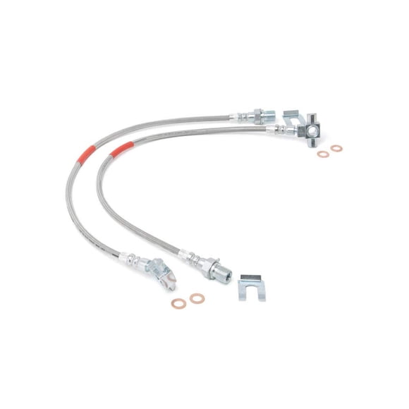 Líneas de freno delanteras de acero inoxidable Rough Country para GMC C15/K15 71-87 | 4-6""-89340S