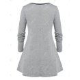 thumbnail image 2 of Camiseta de superposición de crisscross de tamaño grande Rosegal  Mangas largas de talla grande, 2 of 5