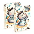 thumbnail image 6 of Cute Hippo on Beach Spiral Journal Notebook College Ruled Notebook 8.3" x 5.7" A5 Lined Thick Paper Page, 6 of 6