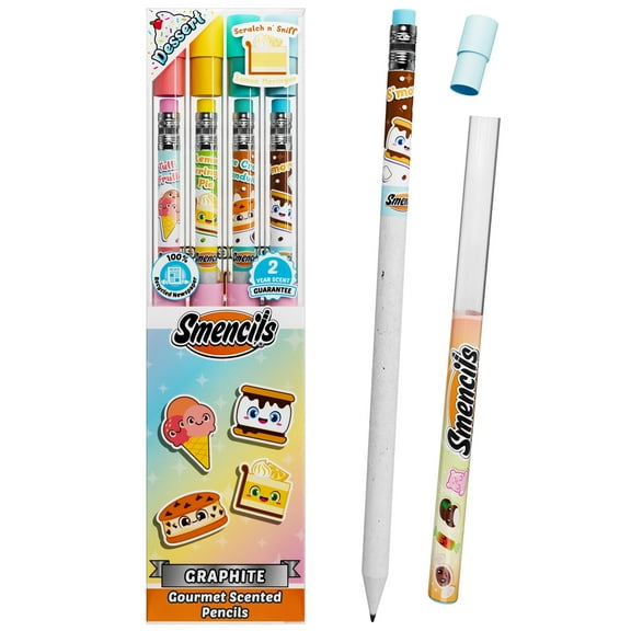Scentco Dessert Smencils 4-Pack 2mm Pencils, Lemon Meringue Scent