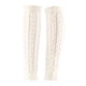 thumbnail image 5 of Calentadores de piernas para mujer, de punto, para invierno, para otoño, para botas, calcetines cálidos sin pies. Blanco, 5 of 9