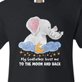 thumbnail image 4 of Inktastic My Godfather Loves me to the Moon and Back Elephant Family Youth T-Shirt, 4 of 5