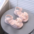 thumbnail image 6 of Gubotare Girl Dress Shoes Girls Genuine Leather Soft Open Toe Princess Flat Shoes Summer Sandals(Toddler/Little Kid) Size 11.5 (Pink,11.5 Little Kid), 6 of 8