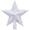 2#White, variant on Cutout Star Christmas Tree Topper, 5.9X4.33 inch Glitter Spring Tree Top Finial, Hollow Center Tree Ornament, Mini Tabletop Tree Accessory, Sparkling Holiday Decor, Indoor Seasonal Home Decoration