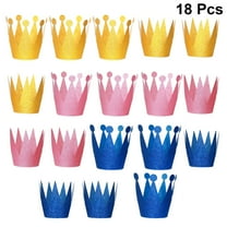 Troglfold crown hat Birthday Hats 18pcs Boys Golden Blue 6,3.94"X3.94"X3.94"