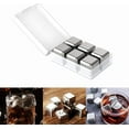 thumbnail image 6 of Whiskey Stones 6 Pack, Metal Reusable Ice Cubes, Stainless Steel Ice Cubes, Suitable for Whiskey, Vodka, Liqueurs, Wine, Beverage Juice or Soda, 6 of 9