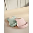 thumbnail image 4 of BabyBjorn Baby Bib 2-pack, Powder green/Powder pink, 4 of 5