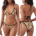 thumbnail image 3 of Fotbe Fall Maple Leaves Traje de Baño para Mujer de Dos Piezas – Bikini Sexy de Tirantes Tipo Halter con Diseño Triangular, 3 of 6