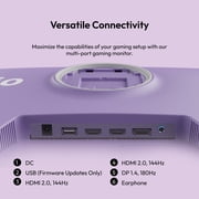 Pixio PX278 Wave Purple 27 inch 180Hz Refresh Rate QHD 1440p Resolution Fast IPS Panel 1ms GTG Response Time Purple Gaming Monitor with Adaptive Sync