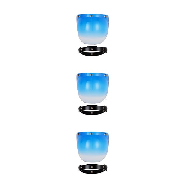 relayinert Vintage With Windshield Materials For Unisex Riders Easy To Clean Gradient Blue Black 3Set