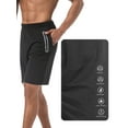 thumbnail image 5 of 3 Pack Men's Quick-Dry Athletic Shorts with Pockets & Drawstring for Running, Gym, Basketball, Hiking, 5 of 7