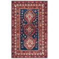 thumbnail image 2 of SAFAVIEH Tuscon Cole Oriental Machine Washable Area Rug, Navy/Rust, 3' x 5', 2 of 13