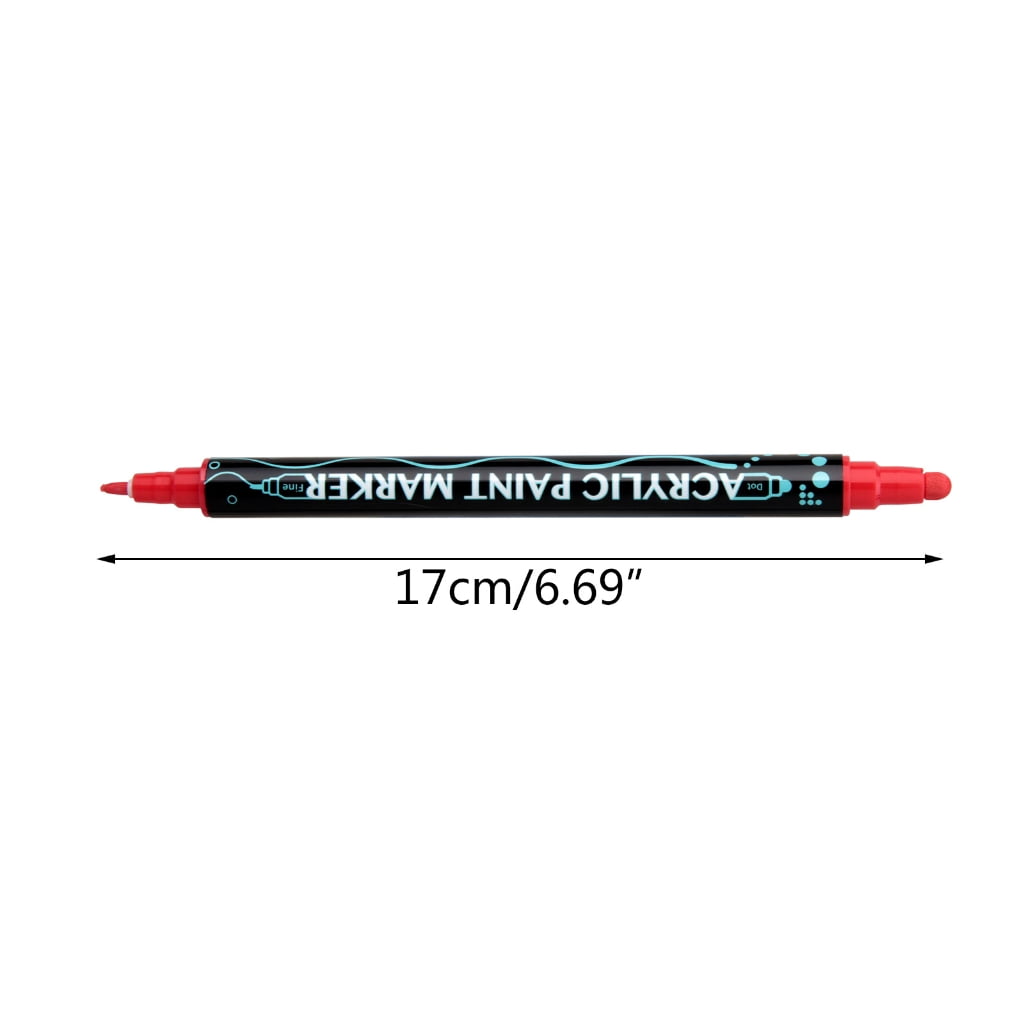 12/24/26/30 Colors Double Ended Acrylic Paint Marker Waterproof Acrylic Marker