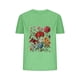 thumbnail image 1 of Blusas de Verano de las Mujeres Flor Impresa Cuello Redondo Manga Corta Superior, Verano Superior de las Mujeres, 1 of 8