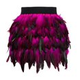 thumbnail image 3 of Disfraz de baile de jazz de lujo, falda de plumas de pavo real, disfraz de escenario, falda irregular, 3 of 5