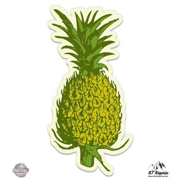 Pineapple - 3" Vinyl Sticker - For Car Laptop I-Pad Phone Helmet Hard Hat - Waterproof Decal