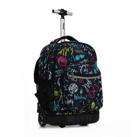 Mochila con ruedas Tilami, 48 cm, con ruedas, para niños y niñas, viajes y escuelas