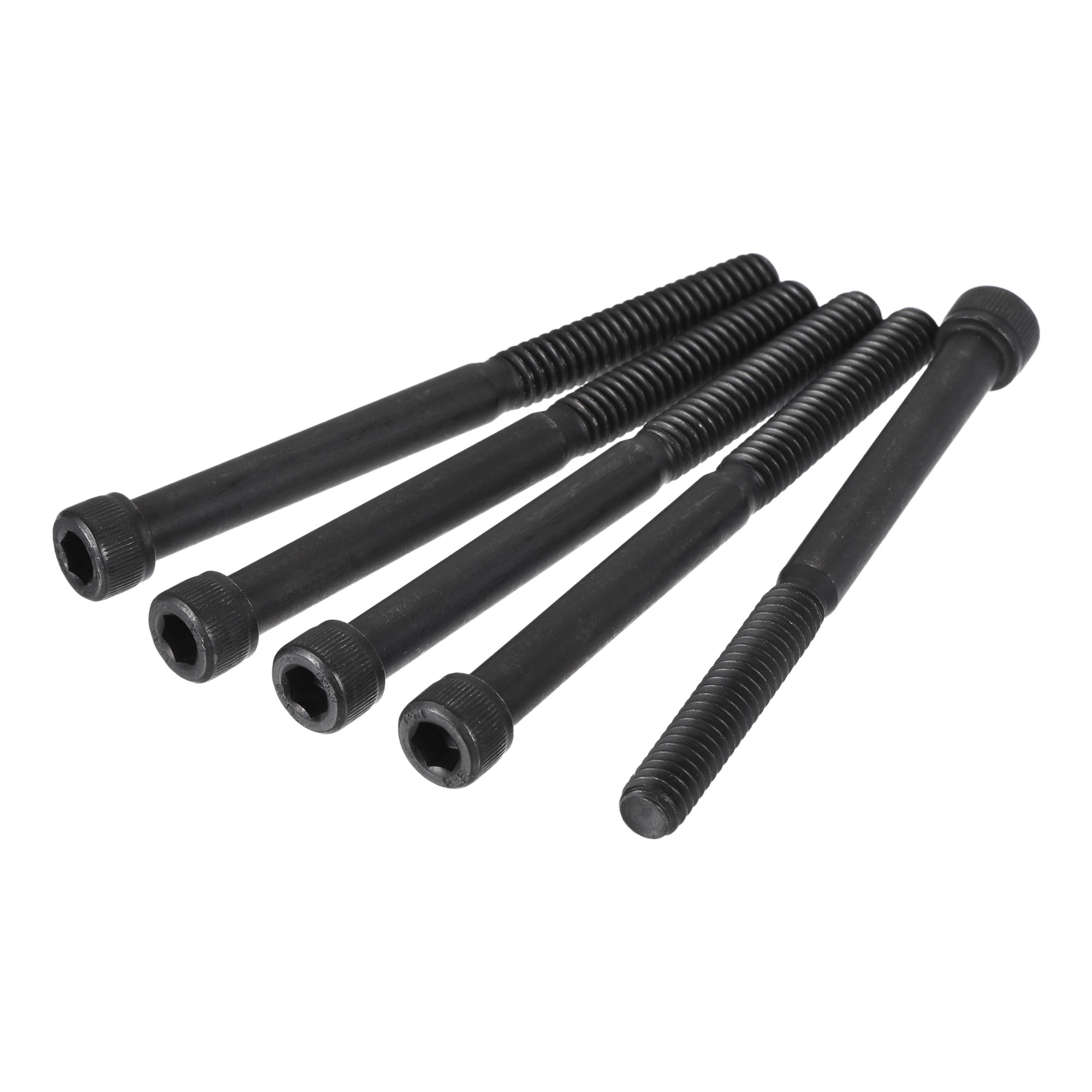 1/4-20x3" Hex Socket Bolts 12.9 Grade Alloy Steel Black Oxide 25 Pack - image 3 of 5