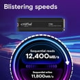 thumbnail image 2 of SSD Crucial T700 de 1 TB Gen5 NVMe M.2 con disipador térmico, 2 of 6