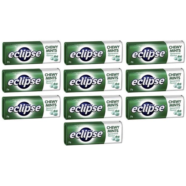 Eclipse Chewy Mints Spearmint Tin Mint 27G 10 Packs Made In And
