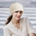 thumbnail image 4 of 5PCS Womens Winter Beanie Hat Warm Knitted Slouchy Wool Hats Cap with Visor, 4 of 5