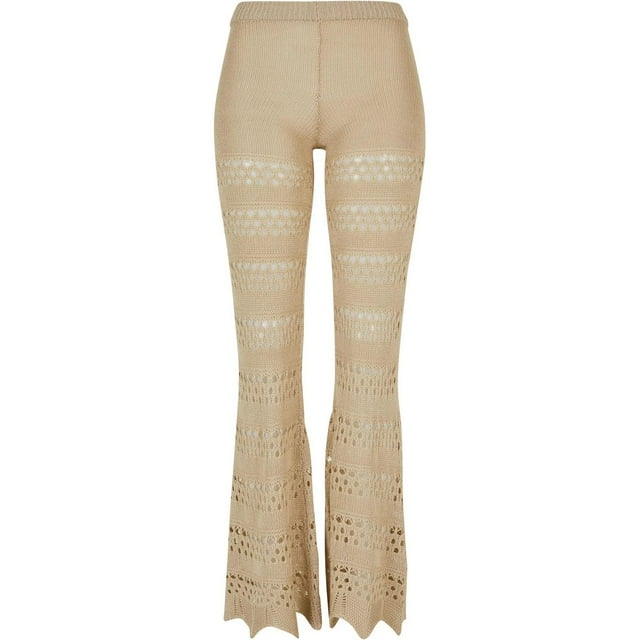 Urban Classics Womens Knitted Crochet Flared Leggings