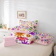 thumbnail image 6 of Homewish Kawaii Vintage Flowers 7-Piece Bedding Comforter Set For Boys Girls,Colorful Floral Blossoms King Bedding Sets,Spring Garden Ultra Soft Bed Sheets,Luxury Bedroom Decor,Reversible, 6 of 8